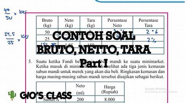 Perhitungan Bruto/netto