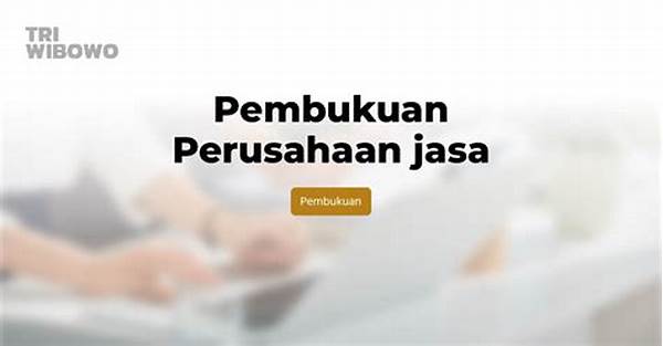 Pembukuan Perusahaan Jasa